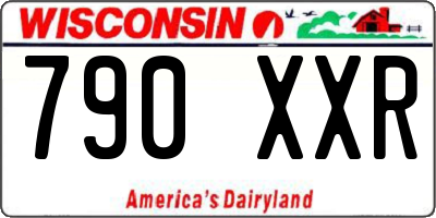 WI license plate 790XXR