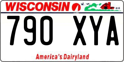 WI license plate 790XYA