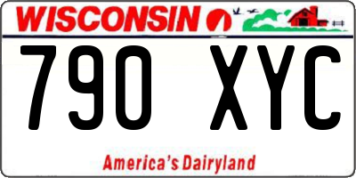 WI license plate 790XYC