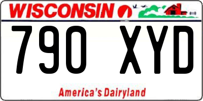 WI license plate 790XYD