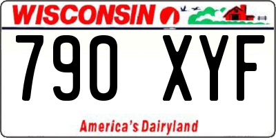 WI license plate 790XYF