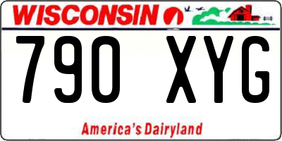 WI license plate 790XYG