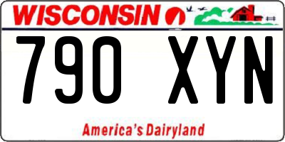 WI license plate 790XYN