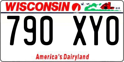 WI license plate 790XYO