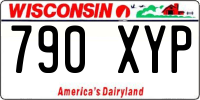 WI license plate 790XYP