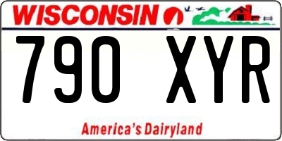 WI license plate 790XYR