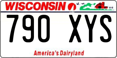 WI license plate 790XYS