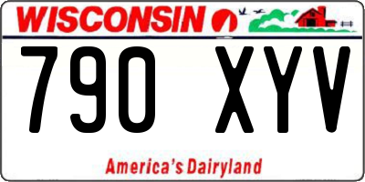 WI license plate 790XYV