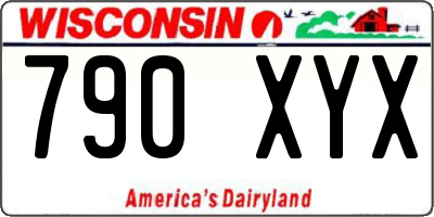 WI license plate 790XYX