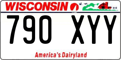 WI license plate 790XYY