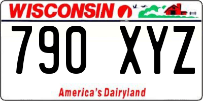 WI license plate 790XYZ