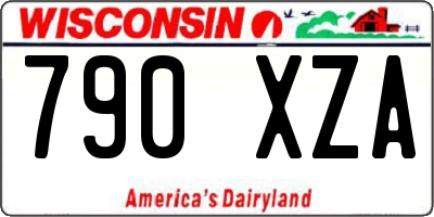 WI license plate 790XZA
