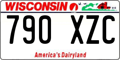 WI license plate 790XZC