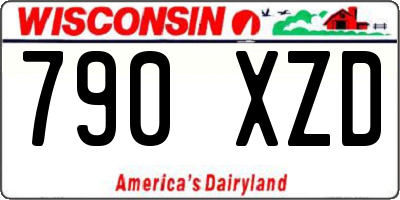 WI license plate 790XZD