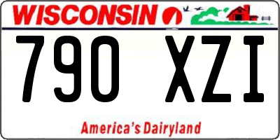 WI license plate 790XZI