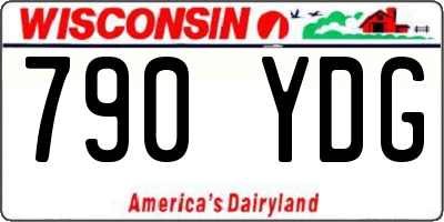 WI license plate 790YDG