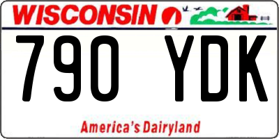 WI license plate 790YDK