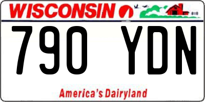 WI license plate 790YDN