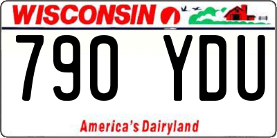 WI license plate 790YDU