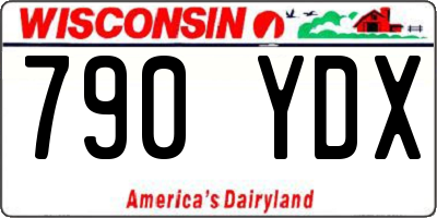 WI license plate 790YDX