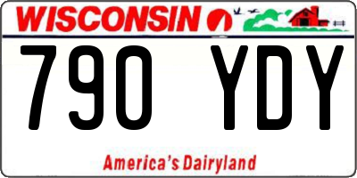 WI license plate 790YDY