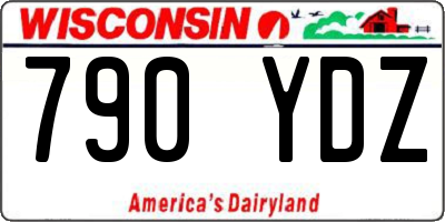 WI license plate 790YDZ