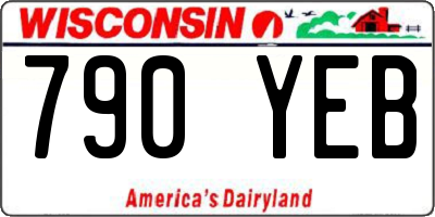 WI license plate 790YEB