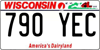 WI license plate 790YEC