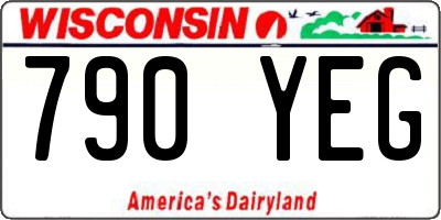 WI license plate 790YEG