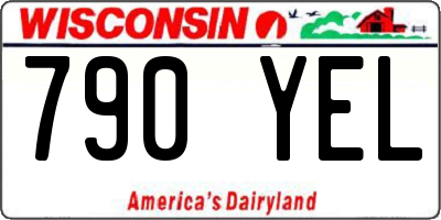 WI license plate 790YEL