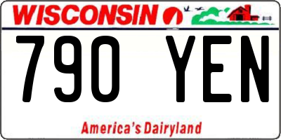 WI license plate 790YEN