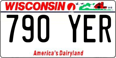 WI license plate 790YER