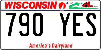 WI license plate 790YES