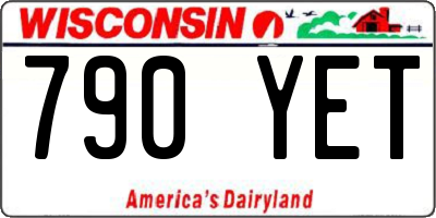 WI license plate 790YET