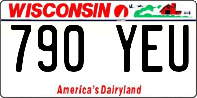 WI license plate 790YEU