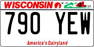WI license plate 790YEW