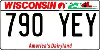 WI license plate 790YEY