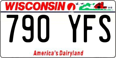 WI license plate 790YFS