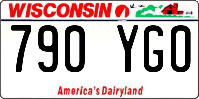 WI license plate 790YGO