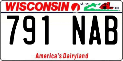 WI license plate 791NAB