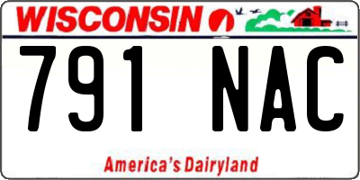 WI license plate 791NAC