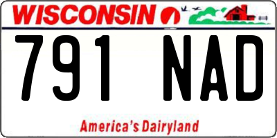 WI license plate 791NAD