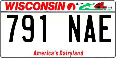 WI license plate 791NAE