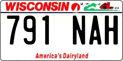 WI license plate 791NAH