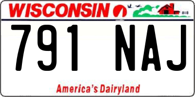 WI license plate 791NAJ