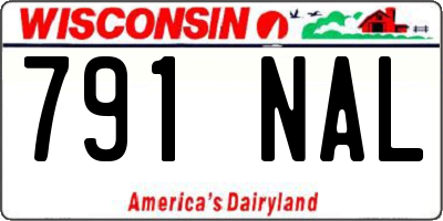 WI license plate 791NAL