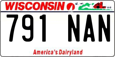 WI license plate 791NAN