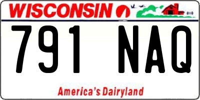 WI license plate 791NAQ