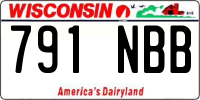 WI license plate 791NBB
