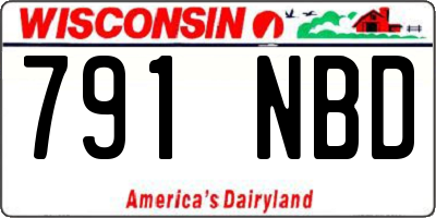 WI license plate 791NBD
